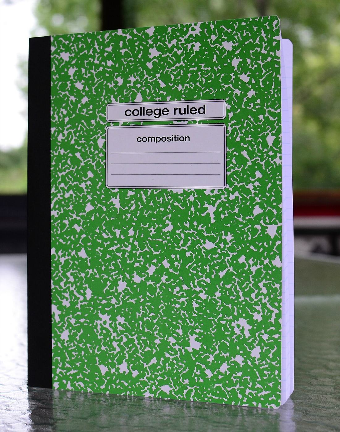 Green Soft-Covered Composition Notebook (14822730560)